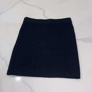White Fox Ribbed Mini Skirt NWOT
